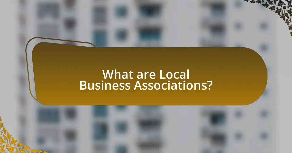 What are Local Business Associations?